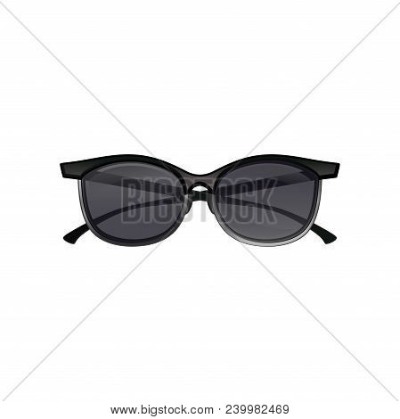 Icon Of Vintage Clubmaster Sunglasses Black Tinted Lenses And Half Frame. Fashion Unisex Spectacles.