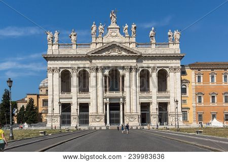 Rome, Italy - June 25, 2017: Basilica Of San Giovanni In Laterano (basilica Di San Giovanni In Later