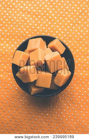 Shrikhand Vadi Or Bar Or Cake Is A Popular Maharashtrian Sweet Food