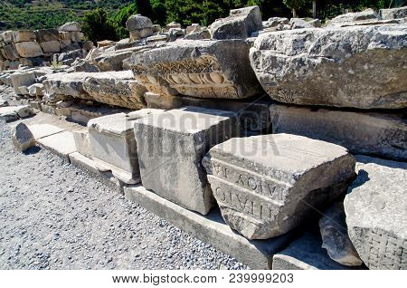 Ancient Efes Efesus City Ruins In Turkey Near Selcuk