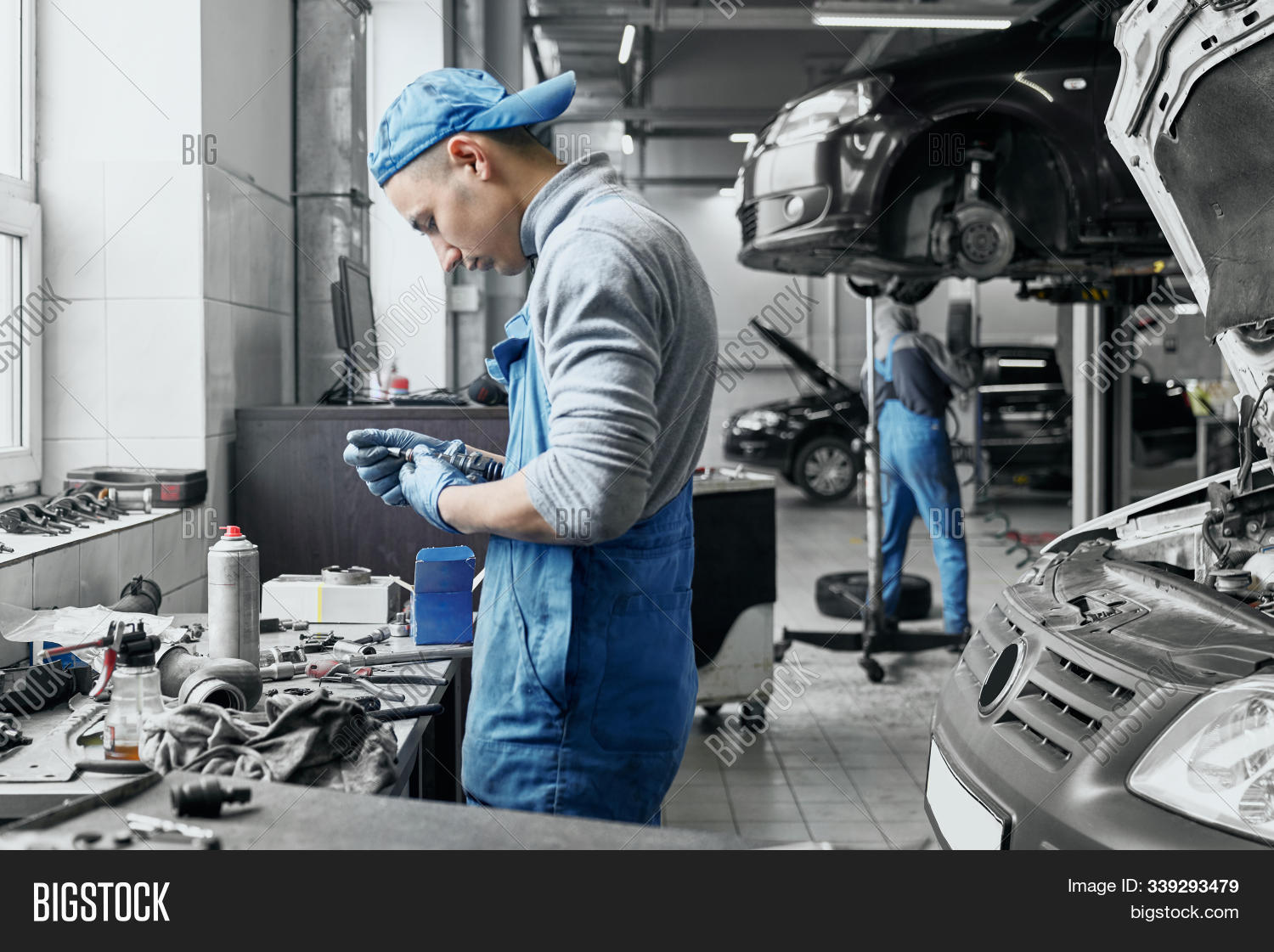 black mechanic overalls