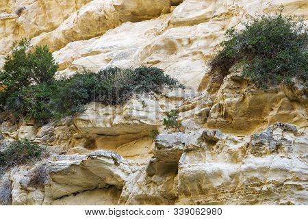 Mountains Of Avakas Gorge In Autumn. Hiking In The Gorge.