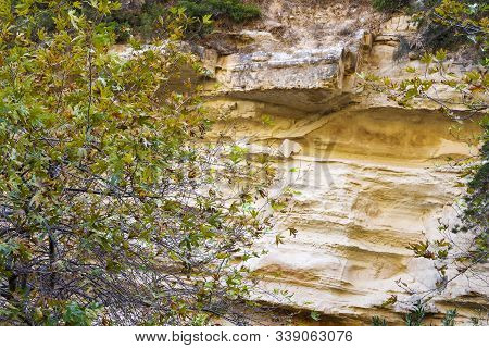 Mountains Of Avakas Gorge In Autumn. Hiking In The Gorge.