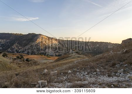 Landscape Of Cyprus Near Avakas Gorge. Wild Nature
