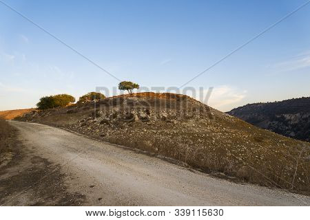 Landscape Of Cyprus Near Avakas Gorge. Wild Nature