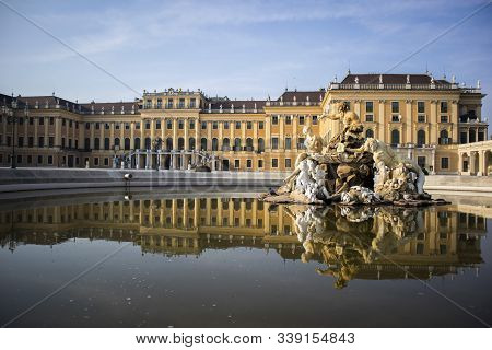 Schonbrunn Palace, German: Schloss Schonbrun, Baroque Summer Residence Of Habsburg Monarchs In Hietz