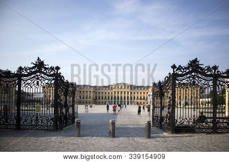 Vienna, Austria - 23 August, 2019: Schonbrunn Palace, German: Schloss Schonbrun, Baroque Summer Resi