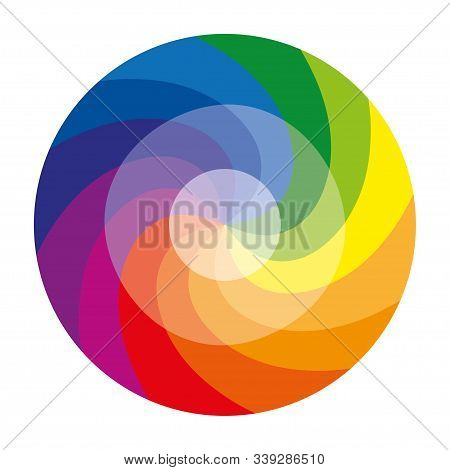 Color Wheel Or Color Circle With Twelve Colors