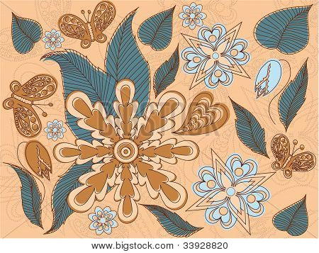 Disposizione dei fiori e foglie, floral design