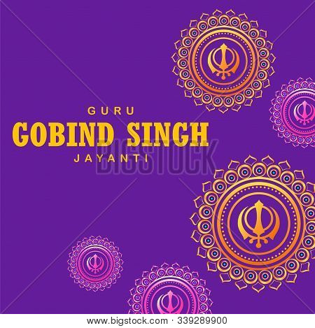 Illustration Of Happy Guru Gobind Singh Jayanti Festival For Sikh Celebration Background