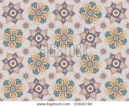 Seamless floral background, gli elementi ripetuti