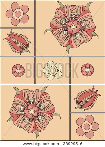Disposizione dei fiori e foglie, floral design