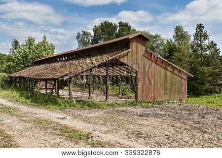 Old Barn At An Abandoned Brickyard In Silkeborg Denmark