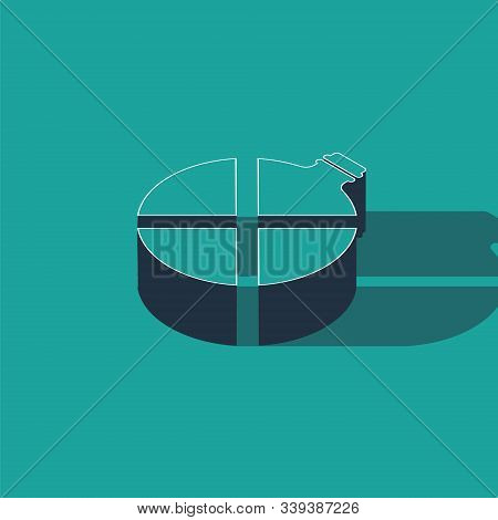 Isometric Canteen Water Bottle Icon Isolated On Green Background. Tourist Flask Icon. Jar Of Water U