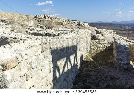 Perperikon, Bulgaria - March 17, 2019: Ruins At Archaeological Area Of Perperikon, Kardzhali Region,