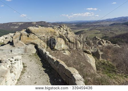 Perperikon, Bulgaria - March 17, 2019: Ruins At Archaeological Area Of Perperikon, Kardzhali Region,