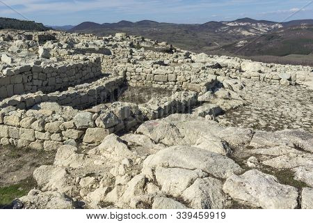 Perperikon, Bulgaria - March 17, 2019: Ruins At Archaeological Area Of Perperikon, Kardzhali Region,