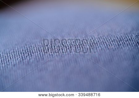 Macro Shot Of The Textile Garmet - Thin Exclusive Blue Color Thin Knitted Fabric