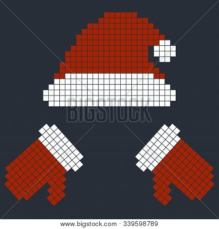 Pixel Santa Hat Vector & Photo (Free Trial) | Bigstock