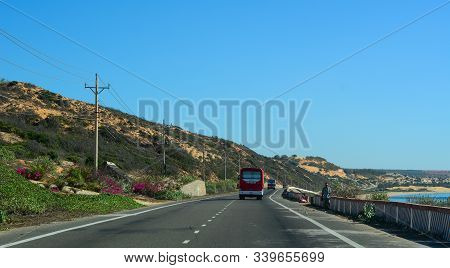 Highway At Summer Day In Phan Thiet, Vietnam