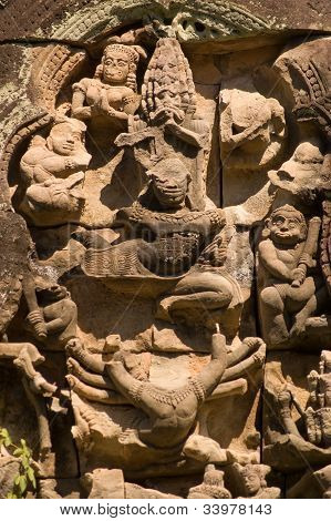ヒンドゥー教の神々、古代クメールの彫刻