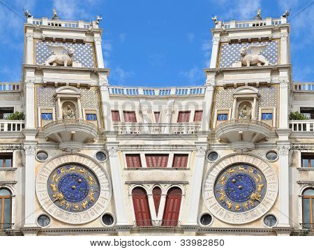 Klokkentoren in Venetië, Italië