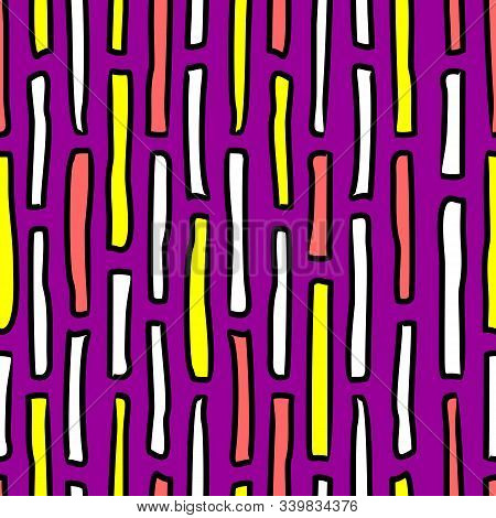 Abstract Background With Multicolored Stripes In Vector