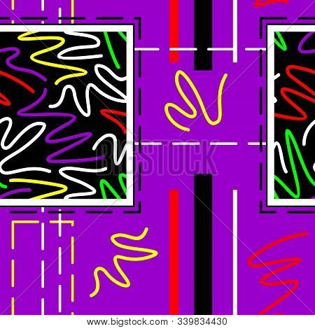 Abstract Background With Multicolored Stripes In Vector