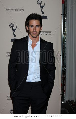 LOS ANGELES - JUN 14: Brandon Beemer přijíždí recepci ATAS Daytime Emmy Awards kandidáti v 