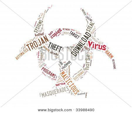 hintergrund Illustration der Computer Trojaner-virus
