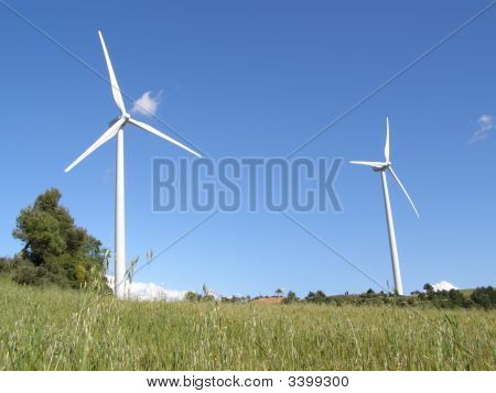Panorama di mulino vento