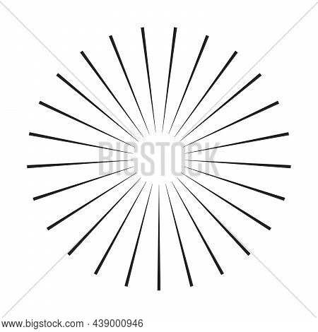 Vintage Sunburst Design Vector Template. Stock Illustration