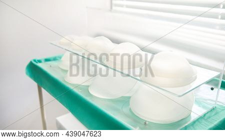 Breast Silicone Implants Of Various Sizes And Shapes For Breast Augmentation And Aesthetic Plastic S