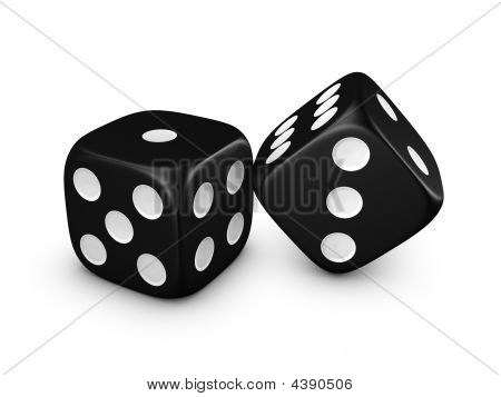 Black Dice op witte achtergrond