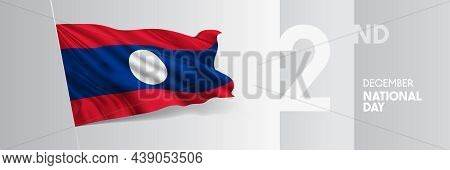 Laos Happy National Day Greeting Card, Banner Vector Illustration. Laotian Holiday 2nd Of December D