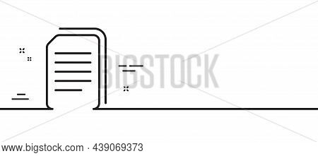 Copy Documents Line Icon. Copying Files Sign. Paper Page Concept Symbol. Minimal Line Illustration B
