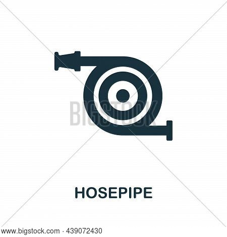 Hosepipe Icon. Monochrome Sign From Farming Collection. Creative Hosepipe Icon Illustration For Web 