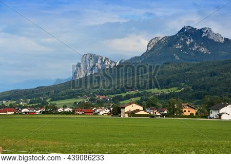 Salzkammergut Mountains In Thalgau, Austria. Landscape Of Austria.