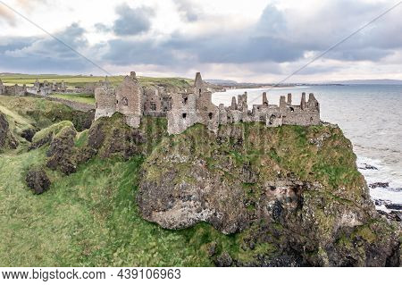 Dramatic Sky Above Dunluce Castle, County Antrim, Northern Ireland.