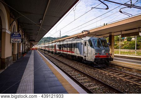 Railway Station Of Sapri At The Italian West Coast - Sapri, Italy - October 31, 2021