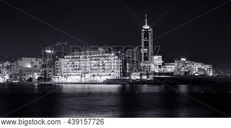 Sliema, Malta - July 18, 2019. Cavalieri Art Hotel And The Casino At Portomaso, Saint Julians Golf, 