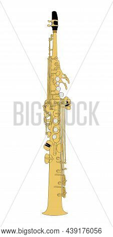 Soprano Saxophone Vector Illustration On A White Background