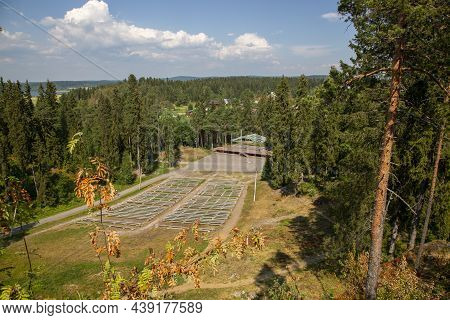 Sortavala, Russia - July 11, 2021: Song Festival Grounds In A City Park In The Town Of Sortavala In 