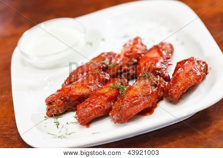 Kyllingevinger med sauce