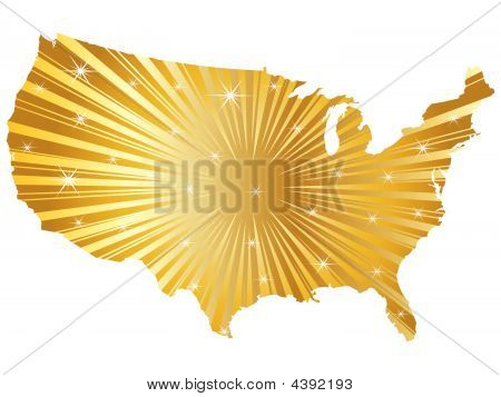 glänzend american Karte