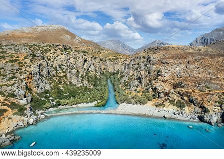Landscape With Preveli Beach At Southern Crete, Greece