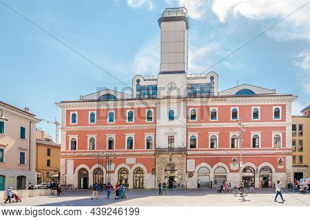 Terni,italy - September 8,2021 - View At The Byuilding Of Library In Terni. Terni Is A City In The S
