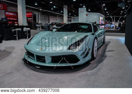 Ferrari F8 Tributo Showcased At The Sema Show.