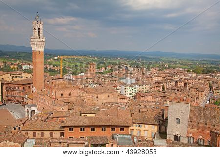 Blick auf Siena, Italien