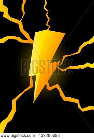 Lighting Bolt, Abstract Background, Poster Design Template.